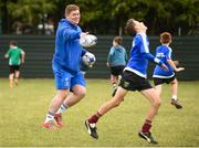 1 August 2018; Leinster player Tadhg Furlong with participants during the Bank of Ireland Leinster Rugby Summer Camp at Gorey RFC in Wexford. Photo by Eóin Noonan/Sportsfile