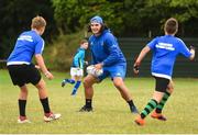 1 August 2018; Leinster player James Lowe with participants during the Bank of Ireland Leinster Rugby Summer Camp at Gorey RFC in Wexford. Photo by Eóin Noonan/Sportsfile
