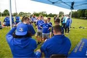 1 August 2018; Leinster players Tadhg Furlong, right, and James Lowe signing autographs during the Bank of Ireland Leinster Rugby Summer Camp at Gorey RFC in Wexford. Photo by Eóin Noonan/Sportsfile