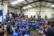 1 August 2018; Leinster players Tadhg Furlong, right, and James Lowe during a Q&A at the Bank of Ireland Leinster Rugby Summer Camp at Gorey RFC in Wexford. Photo by Eóin Noonan/Sportsfile