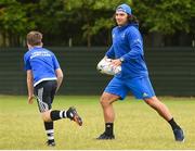 1 August 2018; Leinster player James Lowe with participants during the Bank of Ireland Leinster Rugby Summer Camp at Gorey RFC in Wexford. Photo by Eóin Noonan/Sportsfile