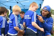1 August 2018; Leinster player James Lowe signing autographs during the Bank of Ireland Leinster Rugby Summer Camp at Gorey RFC in Wexford. Photo by Eóin Noonan/Sportsfile