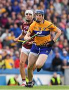 28 July 2018; David Fitzgerald of Clare in action against Jason Flynn of Galway during the GAA Hurling All-Ireland Senior Championship semi-final match between Galway and Clare at Croke Park in Dublin. Photo by Ray McManus/Sportsfile