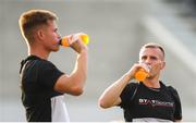 1 August 2018; Karolis Chvedukas, right, and Daniel Cleary during a Dundalk training session at the AEK Arena in Larnaca, Cyprus. Photo by Stephen McCarthy/Sportsfile