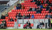 15 June 2018; A general view of a small crowd in the stand as Derry City manager Kenny Shiels, right, watches on during the SSE Airtricity League Premier Division match between Derry City and Dundalk at the Brandywell Stadium, Derry. Photo by Oliver McVeigh/Sportsfile