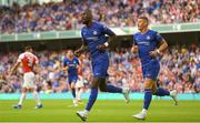 1 August 2018; Antonio Rüdiger of Chelsea celebrates after scoring his side's first goal of the game during the International Champions Cup match between Arsenal and Chelsea at the Aviva Stadium in Dublin. Photo by Ramsey Cardy/Sportsfile