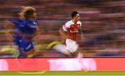 1 August 2018; Mesut Özil of Arsenal in action against Ethan Ampadu of Chelsea during the International Champions Cup match between Arsenal and Chelsea at the Aviva Stadium in Dublin. Photo by Ramsey Cardy/Sportsfile