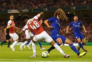 1 August 2018; Reiss Nelson of Arsenal in action against Ethan Ampadu of Chelsea during the International Champions Cup match between Arsenal and Chelsea at the Aviva Stadium in Dublin. Photo by Ramsey Cardy/Sportsfile