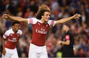 1 August 2018; Arsenal players including Mattéo Guendouzi, centre, celebrate after winning the International Champions Cup match between Arsenal and Chelsea at the Aviva Stadium in Dublin. Photo by Sam Barnes/Sportsfile