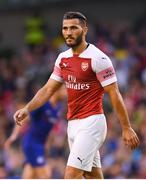 1 August 2018; Sead Kolašinac of Arsenal during the International Champions Cup match between Arsenal and Chelsea at the Aviva Stadium in Dublin. Photo by Ramsey Cardy/Sportsfile