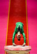 3 August 2018; Emma Slevin of Ireland competing in the Junior Women's Artistic Gymnastics during day two of the 2018 European Championships at The SSE Hydro in Glasgow, Scotland. Photo by David Fitzgerald/Sportsfile