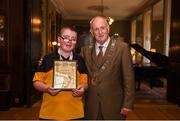 3 August 2018; Liverpool legends Ian Rush, Robbie Fowler and Jason McAteer visit Lord Mayor Nial Ring at Dublin's Mansion House to promote the Liverpool v Napoli game in Aviva Stadium on Saturday, August 4. Pictured Special Olympics athlete Jacob Fullerton being presented with a city scroll by Dublin Lord Mayor Nial Ring at the Liverpool Ambassadors visit to Dublin Lord Mayor at the Mansion House in Dublin. Photo by Eóin Noonan/Sportsfile