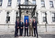 3 August 2018; Liverpool legends Ian Rush, Robbie Fowler and Jason McAteer visit Lord Mayor Nial Ring at Dublin's Mansion House to promote the Liverpool v Napoli game in Aviva Stadium on Saturday, August 4. Pictured from left is, Jason McAteer, FAI president Tony Fitzgerald, Robbie Fowler, Dublin Lord Mayor Nial Ring and Ian Rush at the Liverpool Ambassadors visit to Dublin Lord Mayor at the Mansion House in Dublin. Photo by Eóin Noonan/Sportsfile