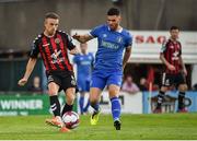 3 August 2018; Keith Ward of Bohemians in action against Darren Murphy of Limerick during the SSE Airtricity League Premier Division match between Bohemians and Limerick at Dalymount Park in Dublin. Photo by Piaras Ó Mídheach/Sportsfile