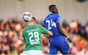 3 August 2018; Izzy Akinade of Waterford and Sean McLoughlin of Cork City during the SSE Airtricity League Premier Division match between Waterford and Cork City at the RSC in Waterford. Photo by Stephen McCarthy/Sportsfile