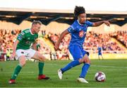 3 August 2018; Bastien Hénry of Waterford in action against Conor McCormack of Cork City during the SSE Airtricity League Premier Division match between Waterford and Cork City at the RSC in Waterford. Photo by Stephen McCarthy/Sportsfile