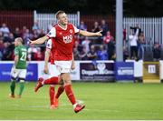 3 August 2018; Ian Turner of St Patrick's Athletic celebrates after scoring his side's second goal during the SSE Airtricity League Premier Division match between St Patrick's Athletic and Bray Wanderers at Richmond Park in Dublin. Photo by Matt Browne/Sportsfile