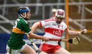 4 August 2018; Conor McAllister of Derry in action against Shane Conway of Kerry during the Bord Gáis Energy GAA Hurling All-Ireland U21 B Championship Final match between Kerry and Derry at Nowlan Park in Kilkenny. Photo by Matt Browne/Sportsfile