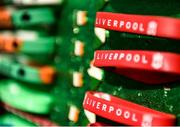 4 August 2018; A detailed view of Liverpool wristband prior to the Pre Season Friendly match between Liverpool and Napoli at the Aviva Stadium in Dublin. Photo by Seb Daly/Sportsfile