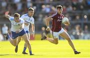 4 August 2018; Shane Walsh of Galway in action against Niall Kearns of Monaghan during the GAA Football All-Ireland Senior Championship Quarter-Final Group 1 Phase 3 match between Galway and Monaghan at Pearse Stadium in Galway. Photo by Ramsey Cardy/Sportsfile
