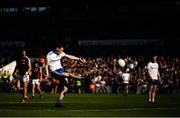 4 August 2018; Conor McManus of Monaghan kicks a free during the GAA Football All-Ireland Senior Championship Quarter-Final Group 1 Phase 3 match between Galway and Monaghan at Pearse Stadium in Galway. Photo by Diarmuid Greene/Sportsfile
