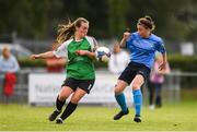 4 August 2018; Rachel Doyle of UCD Waves in action against Lucy McCartan of Peamount United during the Continental Tyres Women's National League match between Peamount United and UCD Waves at Greenogue in Newcastle, Dublin. Photo by Eóin Noonan/Sportsfile