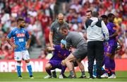 4 August 2018; James Milner of Liverpool leaves the pitch after picking up an injury during the Pre Season Friendly match between Liverpool and Napoli at the Aviva Stadium in Dublin. Photo by Stephen McCarthy/Sportsfile