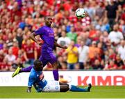 4 August 2018; Daniel Sturridge of Liverpool in action against Kalidou Koulibaly of Napoli during the Pre Season Friendly match between Liverpool and Napoli at the Aviva Stadium in Dublin. Photo by Seb Daly/Sportsfile