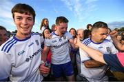 4 August 2018; Conor McManus of Monaghan celebrates following his side's victory in the GAA Football All-Ireland Senior Championship Quarter-Final Group 1 Phase 3 match between Galway and Monaghan at Pearse Stadium in Galway. Photo by Ramsey Cardy/Sportsfile