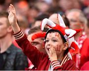 4 August 2018; A young Liverpool supporter during the Pre Season Friendly match between Liverpool and Napoli at the Aviva Stadium in Dublin. Photo by Seb Daly/Sportsfile