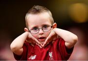 4 August 2018; A young Liverpool supporter during the Pre Season Friendly match between Liverpool and Napoli at the Aviva Stadium in Dublin. Photo by Seb Daly/Sportsfile