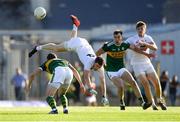4 August 2018; Niall Kelly of Kildare in action against David Moran of Kerry during the GAA Football All-Ireland Senior Championship Quarter-Final Group 1 Phase 3 match between Kerry and Kildare at Fitzgerald Stadium in Killarney, Kerry. Photo by Brendan Moran/Sportsfile