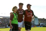 4 August 2018; Sean Kelly of Galway leaves the pitch after picking up an injury during the GAA Football All-Ireland Senior Championship Quarter-Final Group 1 Phase 3 match between Galway and Monaghan at Pearse Stadium in Galway. Photo by Diarmuid Greene/Sportsfile