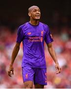 4 August 2018; Fabinho of Liverpool during the Pre Season Friendly match between Liverpool and Napoli at the Aviva Stadium in Dublin. Photo by Stephen McCarthy/Sportsfile