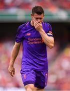 4 August 2018; James Milner of Liverpool during the Pre Season Friendly match between Liverpool and Napoli at the Aviva Stadium in Dublin. Photo by Stephen McCarthy/Sportsfile