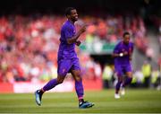 4 August 2018; Georginio Wijnaldum of Liverpool celebrates after scoring his side's second goal during the Pre Season Friendly match between Liverpool and Napoli at the Aviva Stadium in Dublin. Photo by Stephen McCarthy/Sportsfile