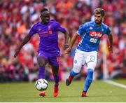 4 August 2018; Elseid Hysaj of Napoli and Sadio Mane of Liverpool during the Pre Season Friendly match between Liverpool and Napoli at the Aviva Stadium in Dublin. Photo by Stephen McCarthy/Sportsfile