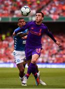 4 August 2018; Andy Robertson of Liverpool in action against Allan of Napoli during the Pre Season Friendly match between Liverpool and Napoli at the Aviva Stadium in Dublin. Photo by Stephen McCarthy/Sportsfile