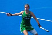 4 August 2018;  Megan Frazer of Ireland during the Women's Hockey World Cup Finals semi-final match between Ireland and Spain at the Lee Valley Hockey Centre in QE Olympic Park, London, England. Photo by Craig Mercer/Sportsfile