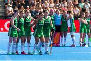 4 August 2018; Ireland's penalty takers watch nervously just before the decisive moment at the end of the shootout during the Women's Hockey World Cup Finals semi-final match between Ireland and Spain at the Lee Valley Hockey Centre in QE Olympic Park, London, England. Photo by Craig Mercer/Sportsfile