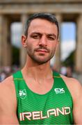5 August 2018; Thomas Barr of Ireland poses for a portrait at the Brandenburg Gate in Berlin prior to the official opening of the 2018 European Athletics Championships in Berlin, Germany. Photo by Sam Barnes/Sportsfile