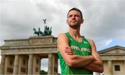 5 August 2018; Thomas Barr of Ireland poses for a portrait at the Brandenburg Gate in Berlin prior to the official opening of the 2018 European Athletics Championships in Berlin, Germany. Photo by Sam Barnes/Sportsfile