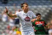 5 August 2018; Brian McLoughlin of Kildare celebrates scoring his side's first goal during the EirGrid GAA Football All-Ireland U20 Championship final match between Mayo and Kildare at Croke Park in Dublin. Photo by Piaras Ó Mídheach/Sportsfile