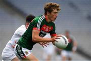 5 August 2018; Joe Dawson of Mayo in action against Pádraig Nash of Kildare during the EirGrid GAA Football All-Ireland U20 Championship final match between Mayo and Kildare at Croke Park in Dublin. Photo by Piaras Ó Mídheach/Sportsfile