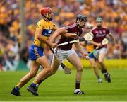 5 August 2018; Joseph Cooney of Galway in action against Peter Duggan of Clare during the GAA Hurling All-Ireland Senior Championship semi-final replay match between Galway and Clare at Semple Stadium in Thurles, Co Tipperary. Photo by Ray McManus/Sportsfile