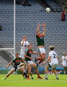 5 August 2018; Jordan Flynn of Mayo wins possession from a kick-out during the EirGrid GAA Football All-Ireland U20 Championship final match between Mayo and Kildare at Croke Park in Dublin. Photo by Piaras Ó Mídheach/Sportsfile