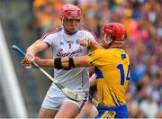 5 August 2018; James Skehill of Galway is tackled by John Conlon of Clare during the GAA Hurling All-Ireland Senior Championship semi-final replay match between Galway and Clare at Semple Stadium in Thurles, Co Tipperary. Photo by Brendan Moran/Sportsfile