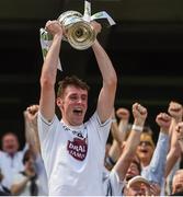 5 August 2018; Kildare captain Aaron Masterson lifts the cup following the EirGrid GAA Football All-Ireland U20 Championship final match between Mayo and Kildare at Croke Park in Dublin. Photo by Dáire Brennan/Sportsfile