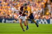 5 August 2018; Tony Kelly of Clare is dispossessed by Aidan Harte of Galway during the GAA Hurling All-Ireland Senior Championship semi-final replay match between Galway and Clare at Semple Stadium in Thurles, Co Tipperary. Photo by Brendan Moran/Sportsfile