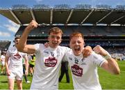 5 August 2018; Brian McLoughlin and Tony Archbold of Kildare, right, celebrate after the EirGrid GAA Football All-Ireland U20 Championship final match between Mayo and Kildare at Croke Park in Dublin. Photo by Piaras Ó Mídheach/Sportsfile